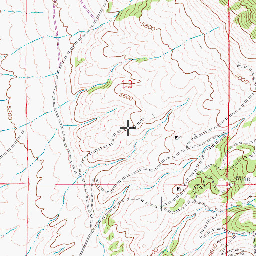 Topographic Map of Iron Side Mine, MT