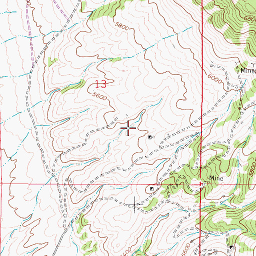 Topographic Map of Gem Mine, MT