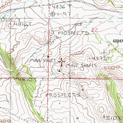 Topographic Map of Ida Mine, MT