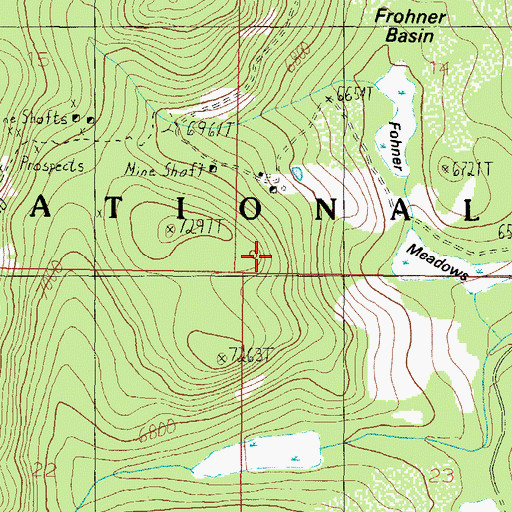 Topographic Map of Nellie Grant Mine, MT