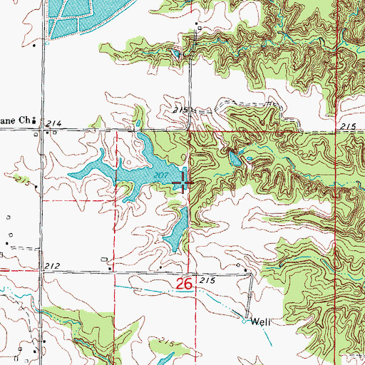 Topographic Map of Arkansas Noname 149 Dam, AR