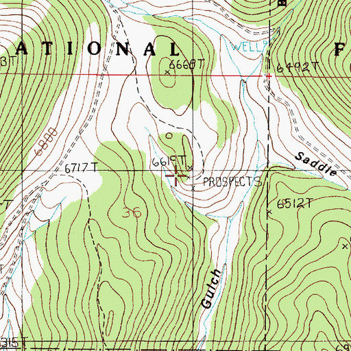 Topographic Map of Spar Mine, MT