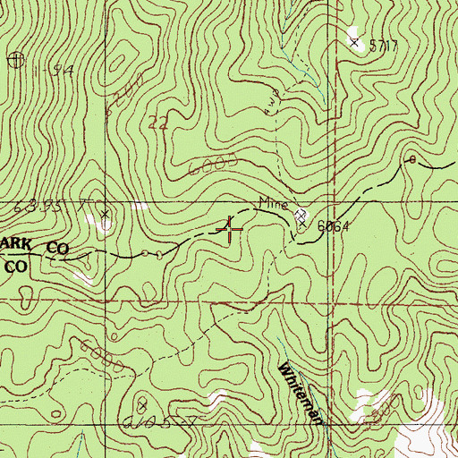 Topographic Map of SW SE Section 22 Mine, MT