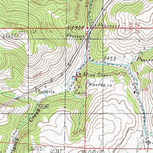 Topographic Map of Minnesota Mine, MT