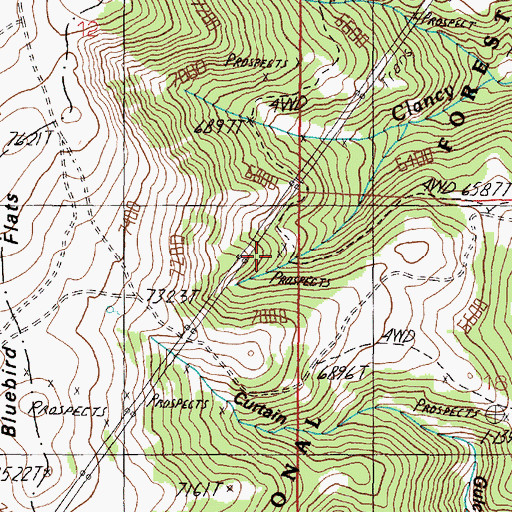 Topographic Map of NE NE Section 13 Mine, MT