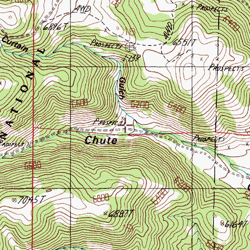 Topographic Map of Bluestone Mine, MT