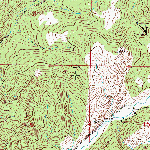 Topographic Map of Doig Mine, MT