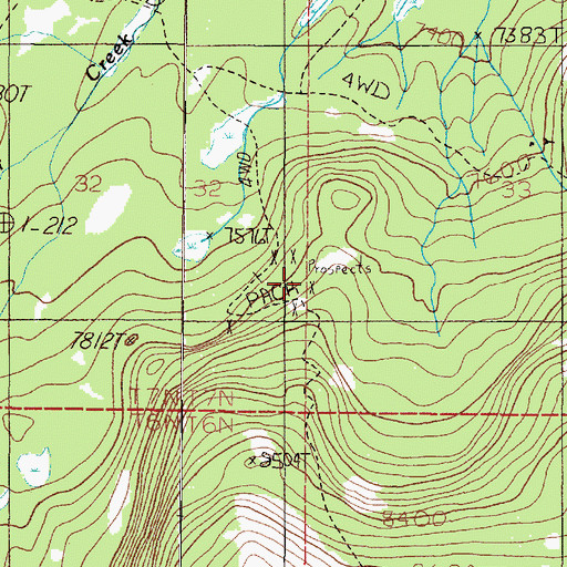 Topographic Map of Ballard Mine, MT