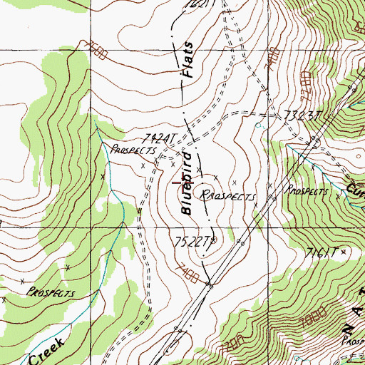 Topographic Map of Pen Yan Mine, MT