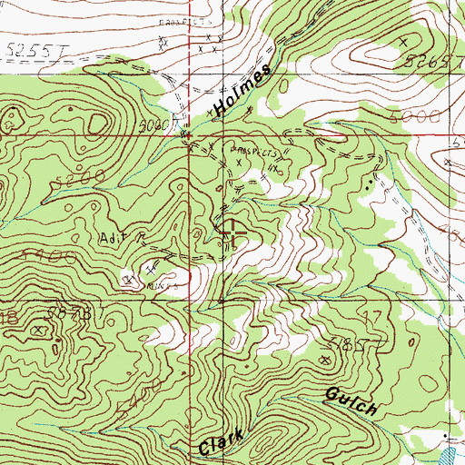 Topographic Map of NW NW Section 17 Mine, MT
