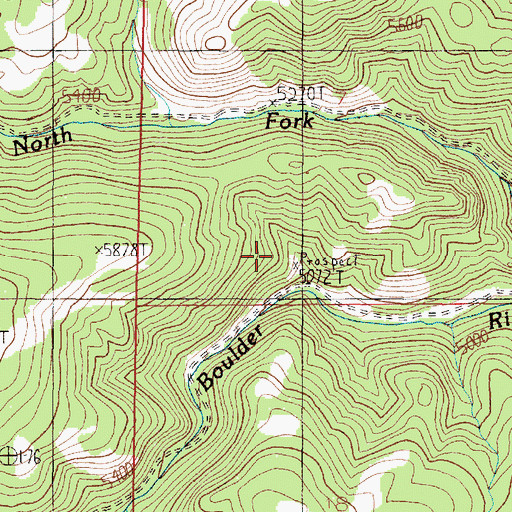 Topographic Map of Springtime Mine, MT