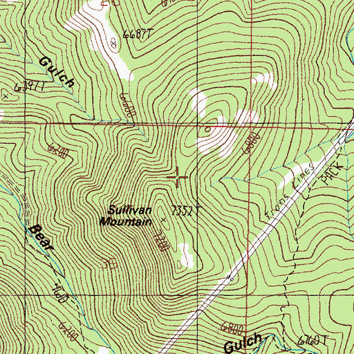 Topographic Map of Porphyry Mine, MT
