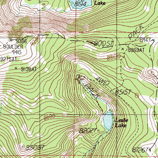 Topographic Map of Skyline Mine, MT
