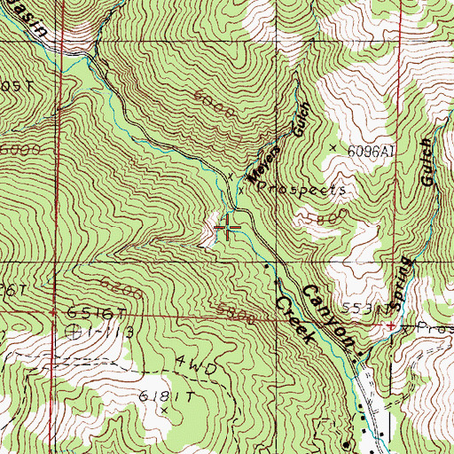 Topographic Map of SW SE Section 13 Mine, MT