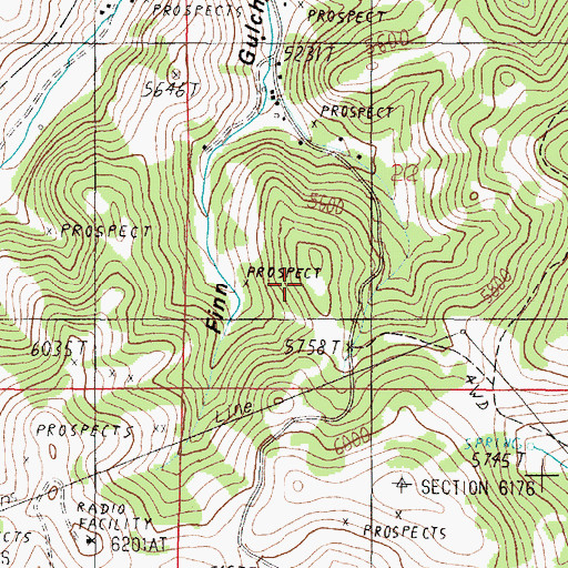 Topographic Map of SW SW Section 22 Mine, MT