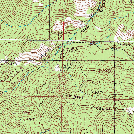 Topographic Map of NW SW Section 7 Mine, MT