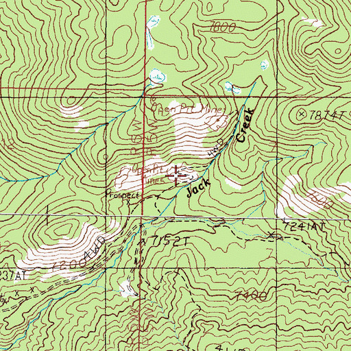 Topographic Map of SW NW Section 7 Mine, MT