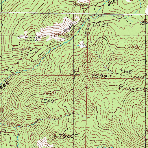 Topographic Map of NE NE Section 13 Mine, MT