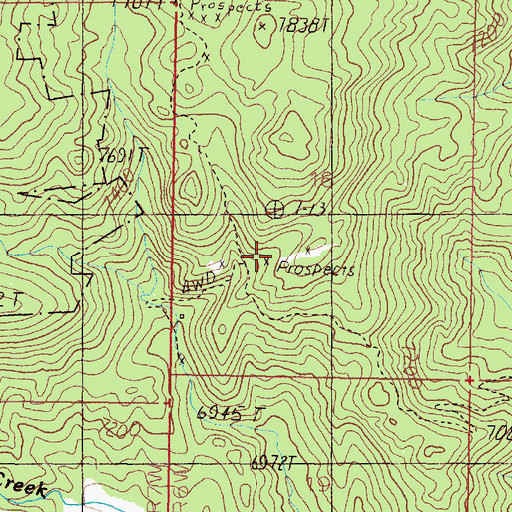 Topographic Map of NE SW Section 18 Mine, MT
