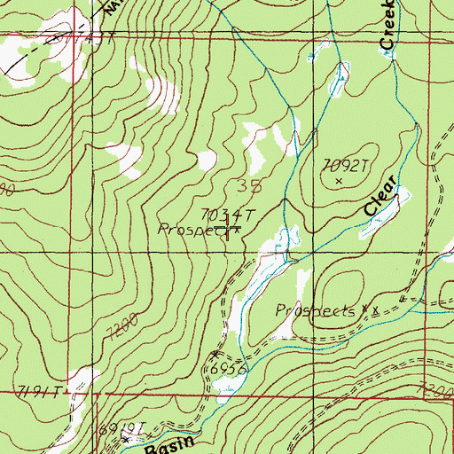 Topographic Map of Solar Mine, MT