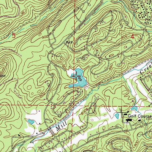 Topographic Map of Lake Segovia, AR