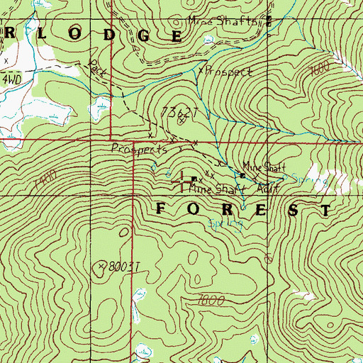 Topographic Map of NE NW Section 6 Mine, MT