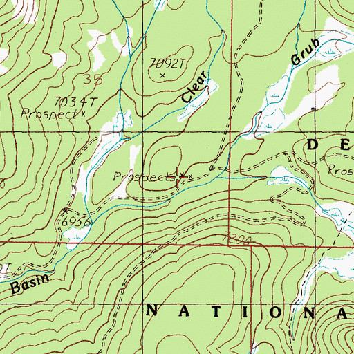Topographic Map of SE SE Section 35 Mine, MT