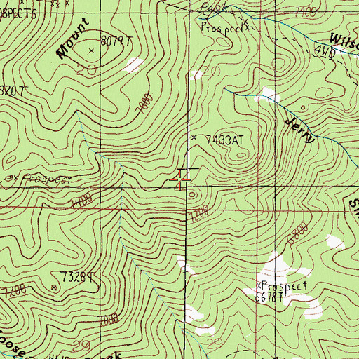 Topographic Map of SW SE Section 21 Mine, MT