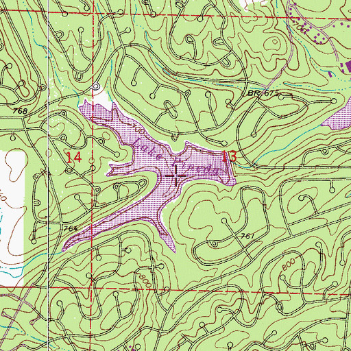 Topographic Map of Pineda Dam, AR