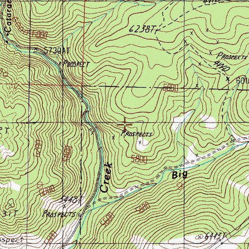 Topographic Map of Boulder Vestal Mine, MT
