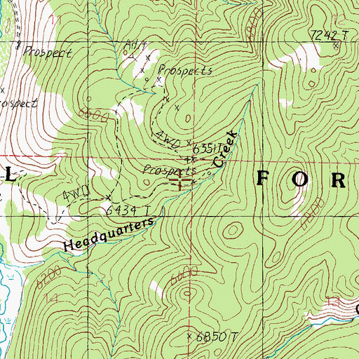 Topographic Map of NW NW Section 13 Mine, MT