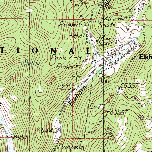 Topographic Map of Carmody Mine, MT