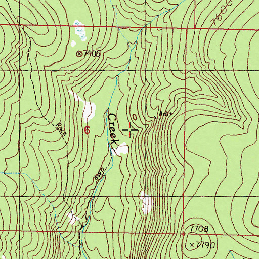 Topographic Map of Jaslowski Mine, MT