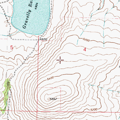 Topographic Map of SW NW Section 21 Mine, MT
