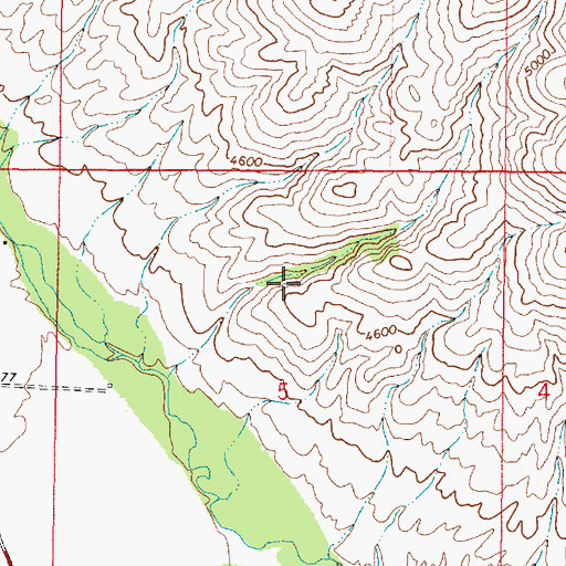 Topographic Map of SE SE Section 18 Mine, MT