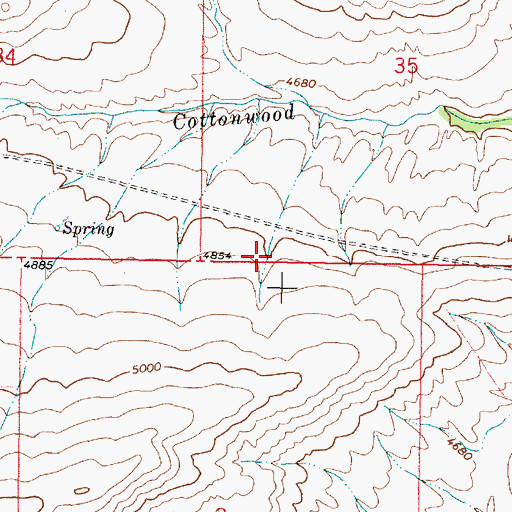Topographic Map of NW SE Section 15 Mine, MT