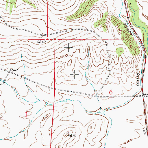 Topographic Map of NW NE Section 24 Mine, MT