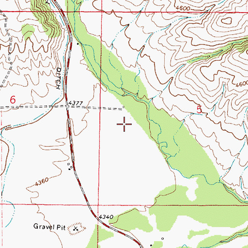 Topographic Map of SW NE Section 19 Mine, MT