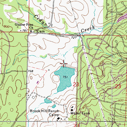 Topographic Map of Big Lake Dam, AR