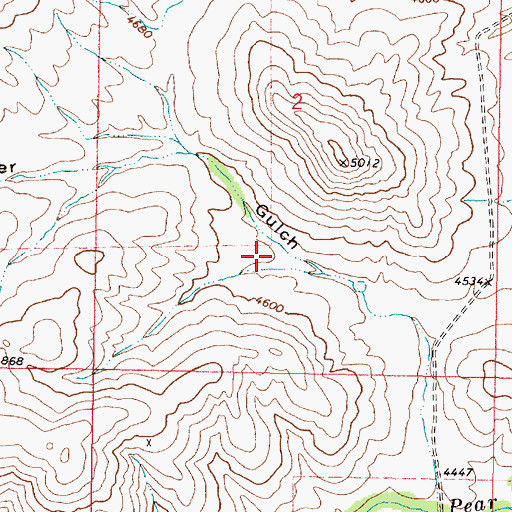 Topographic Map of NE SW Section 23 Mine, MT