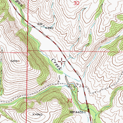 Topographic Map of NE SE Section 13 Mine, MT
