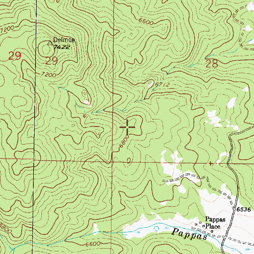 Topographic Map of Big Chief Mine, MT