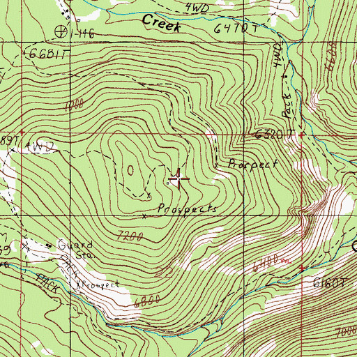 Topographic Map of Calahan/Pataloma Mine, MT