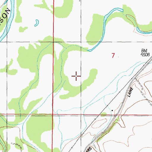 Topographic Map of NW NE Section 18 Mine, MT