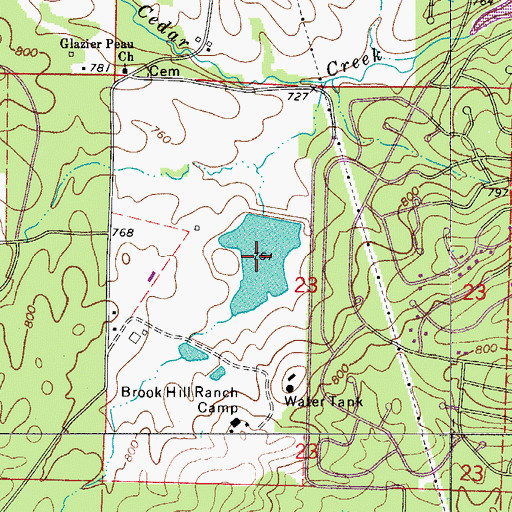 Topographic Map of Big Lake, AR