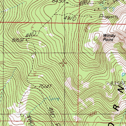 Topographic Map of SE NE Section 2 Mine, MT