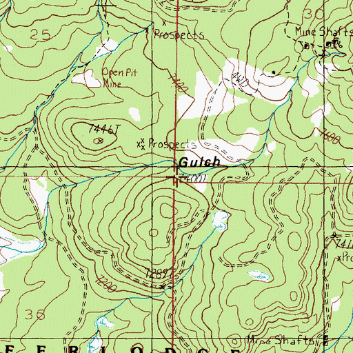 Topographic Map of Dorothy Snow Mine, MT