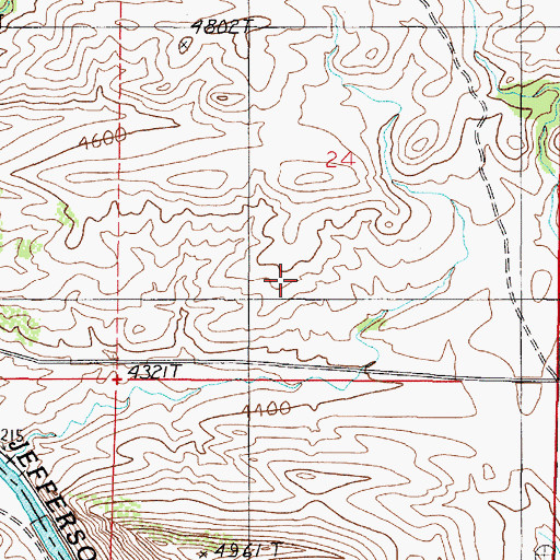 Topographic Map of SE SW Section 24 Mine, MT