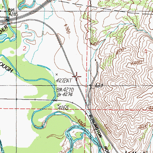 Topographic Map of Oliverson Mine, MT