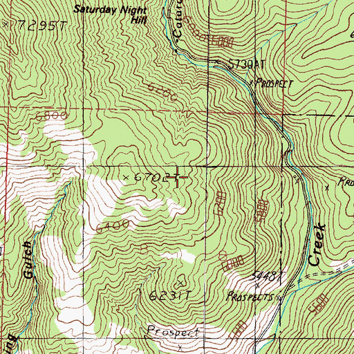 Topographic Map of White Pine/Custer Mine, MT